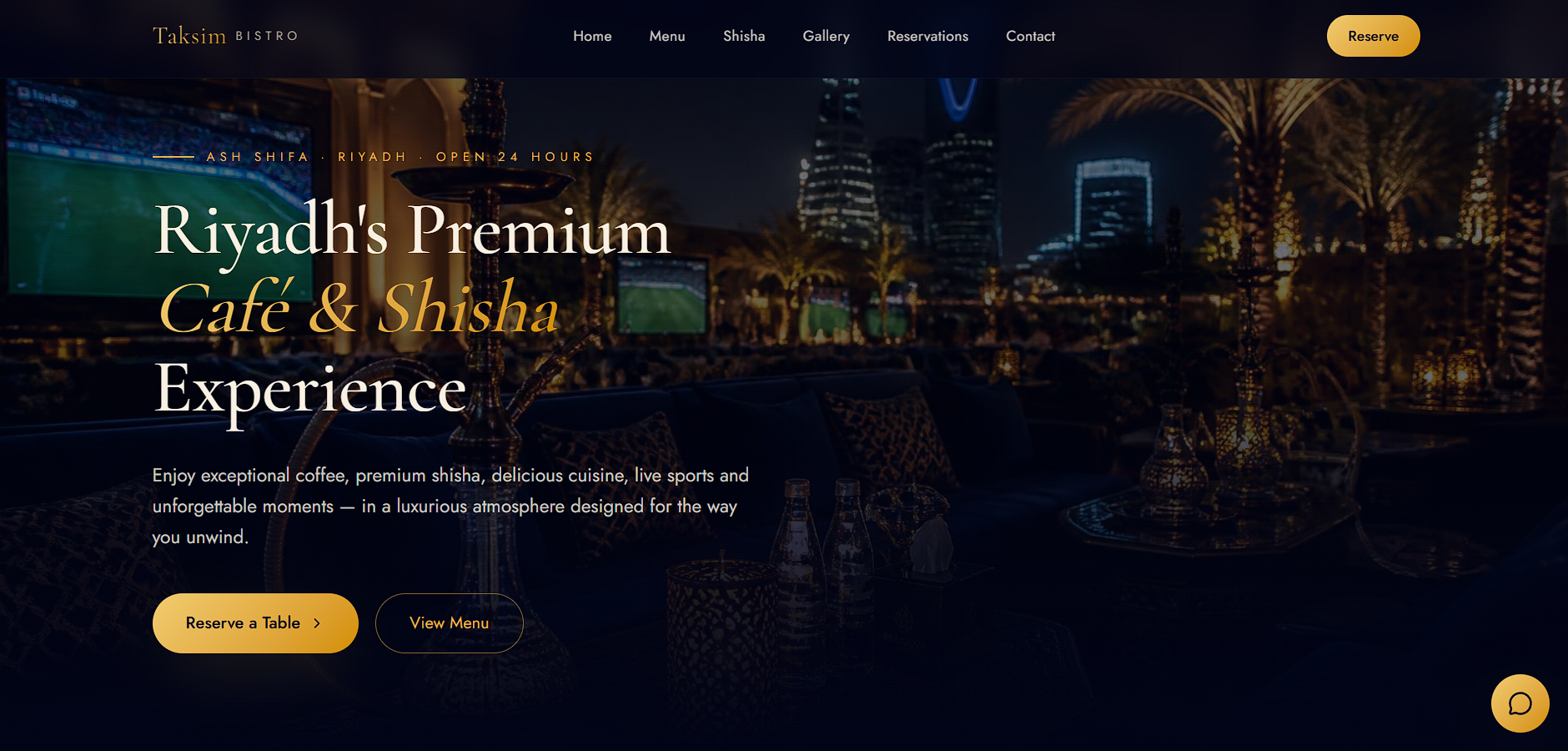 Taksim Bistro website preview